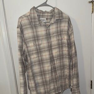 Goodfellow & Co Gray and Red Plaid Shirt